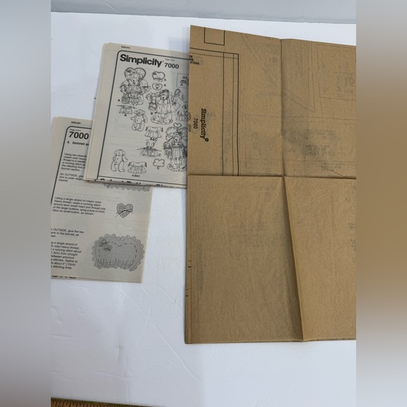 VTG Simplicity Crafts Dream Babies Country Teddy Bear Angels UNCUT Pattern - Picture 3 of 3